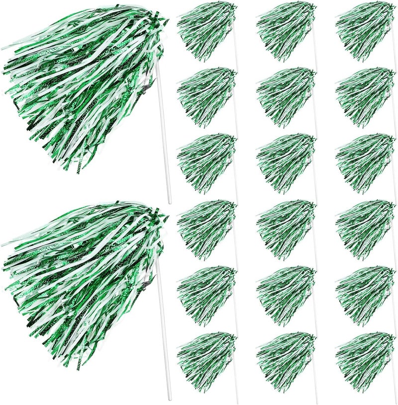 PullCrease 20 Pcs School Spirit Shakers Bulk, Cheerleader Pom Poms for Adults Sports Team Party Dance Football Basketball Volleyball Homecoming Fan Celebration Sporting Event - Image 1